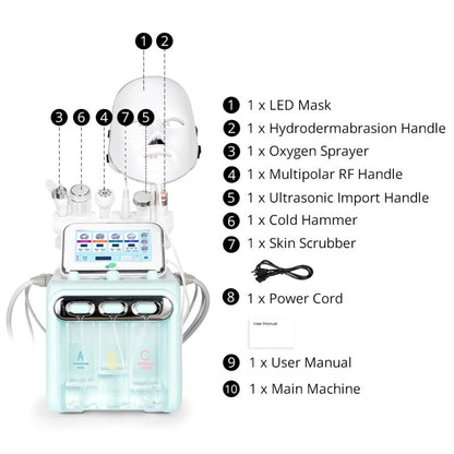 Ovelium 7-in-1 Hydra Dermabrasion H2O2 Aqua Peeling Beauty Machine Facial Rejuvenation