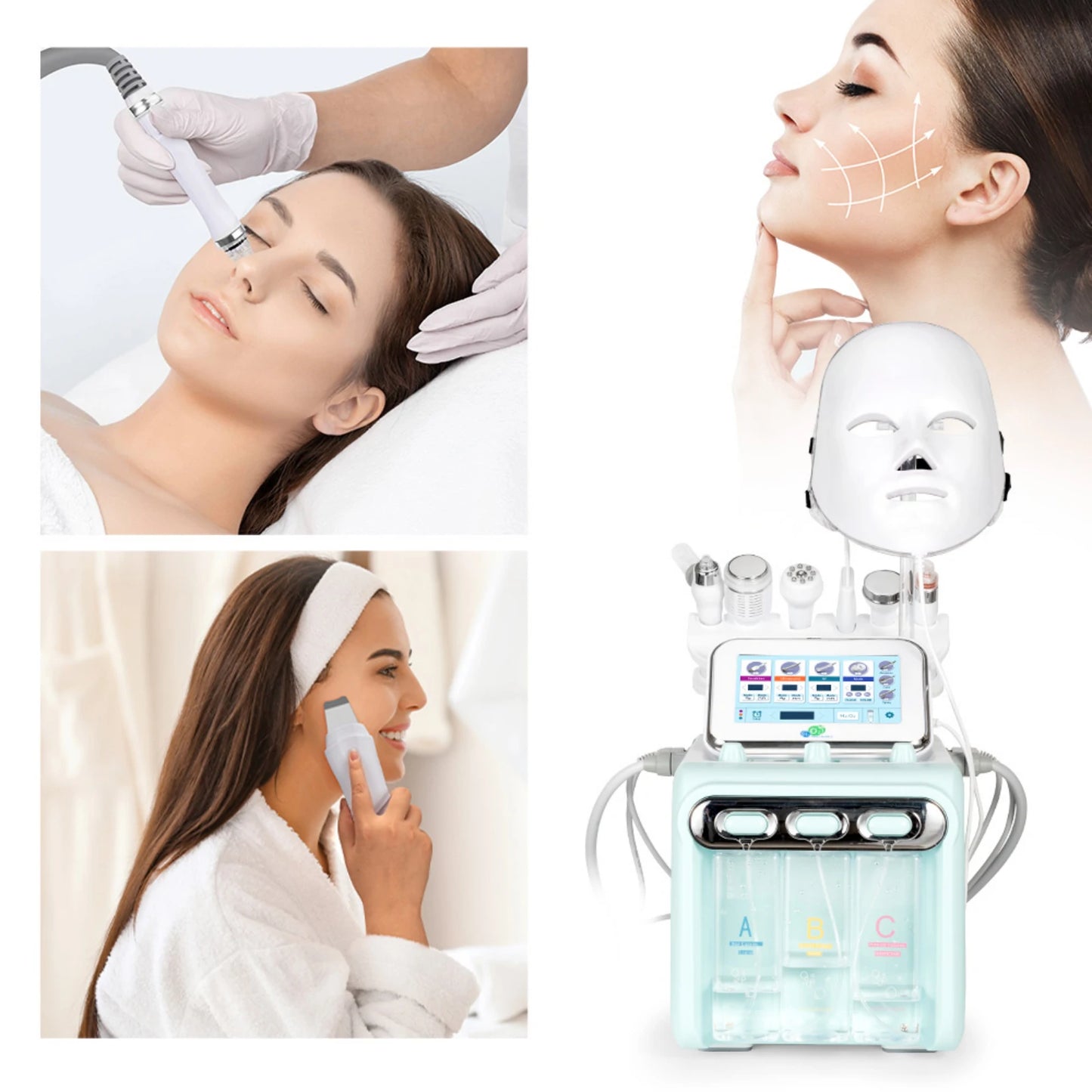 Ovelium 7-in-1 Hydra Dermabrasion H2O2 Aqua Peeling Beauty Machine Facial Rejuvenation
