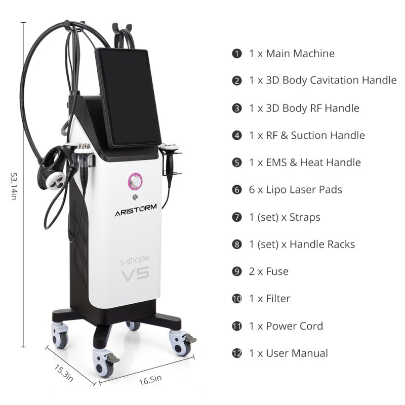 5-in-1 30K S-Shape Cavitation & RF Body Sculpting Machine