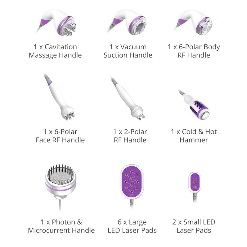 9-in-1 40K Ultrasound Cavitation & RF Machine for Professional Salons