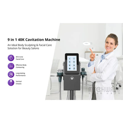 9 in 1 40k Cavitation Machine For Whole Body Contouring & Complete Facial Care