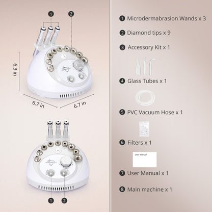 2 in 1 Diamond Microdermabrasion Facial Skin Care Beauty Machine