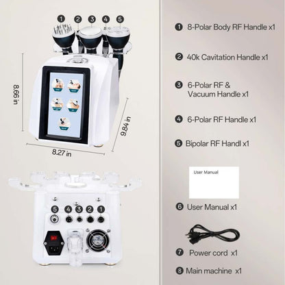 5-in-1 40K Ultrasonic Cavitation & RF Body Contouring Machine