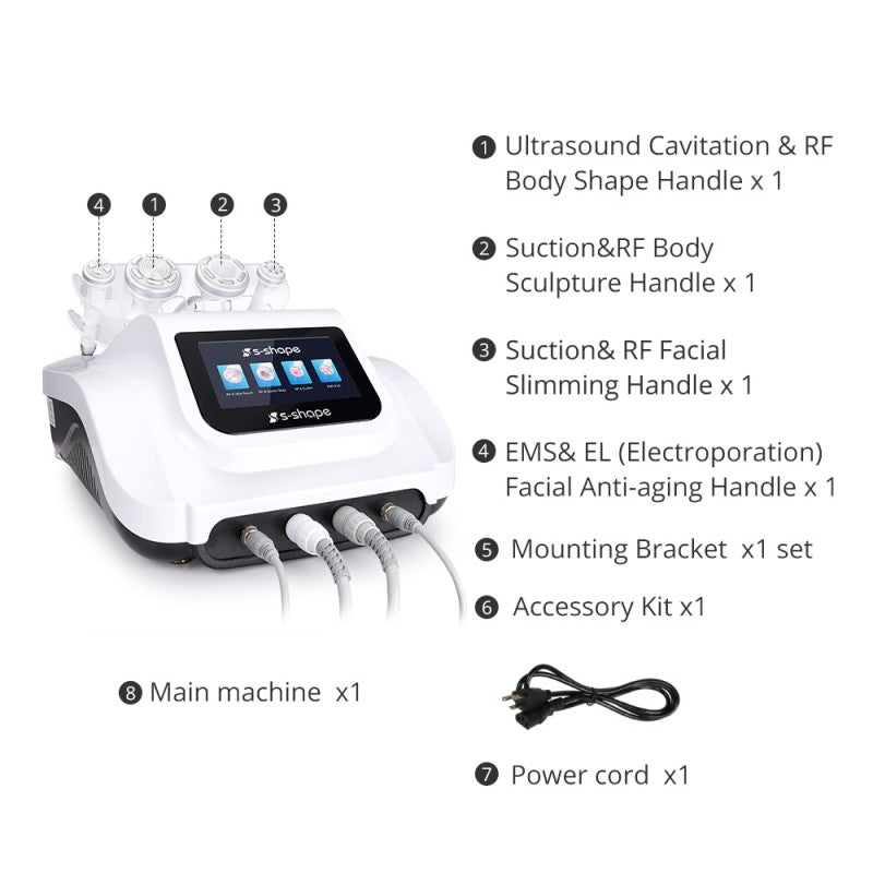 30K S-Shape Cavitation & Radio Frequency Body Contouring Machine