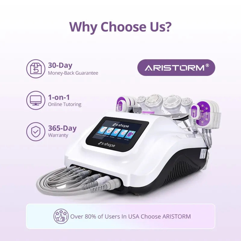 6-in-1 30K S-Shape Cavitation Machine with 5mW Lipo Laser