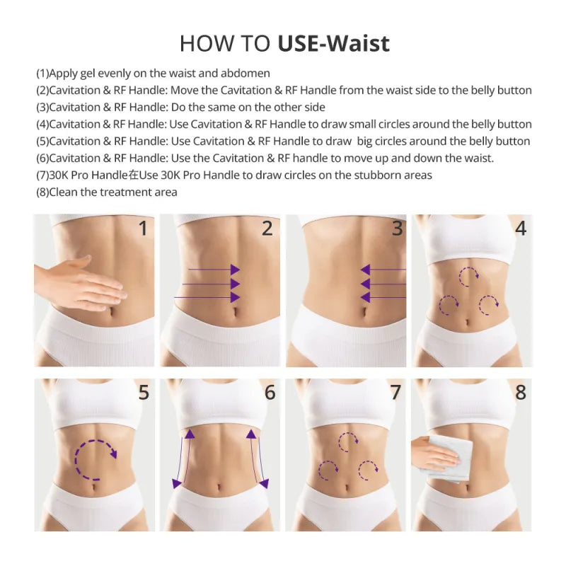 4-in-1 30K S-Shape Cavitation Machine for Body Contouring & Facial Tightening