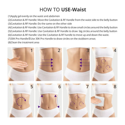 4-in-1 30K S-Shape Cavitation Machine for Body Contouring & Facial Tightening