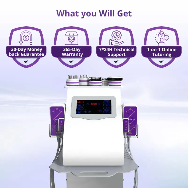 6-in-1 40K Ultrasonic Cavitation Machine for Body & Facial Treatments