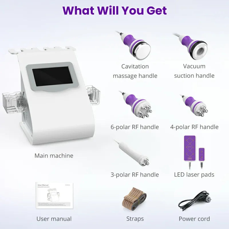 6-in-1 40K Ultrasonic Cavitation Machine for Body & Facial Treatments