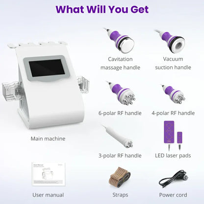 6-in-1 40K Ultrasonic Cavitation Machine for Body & Facial Treatments