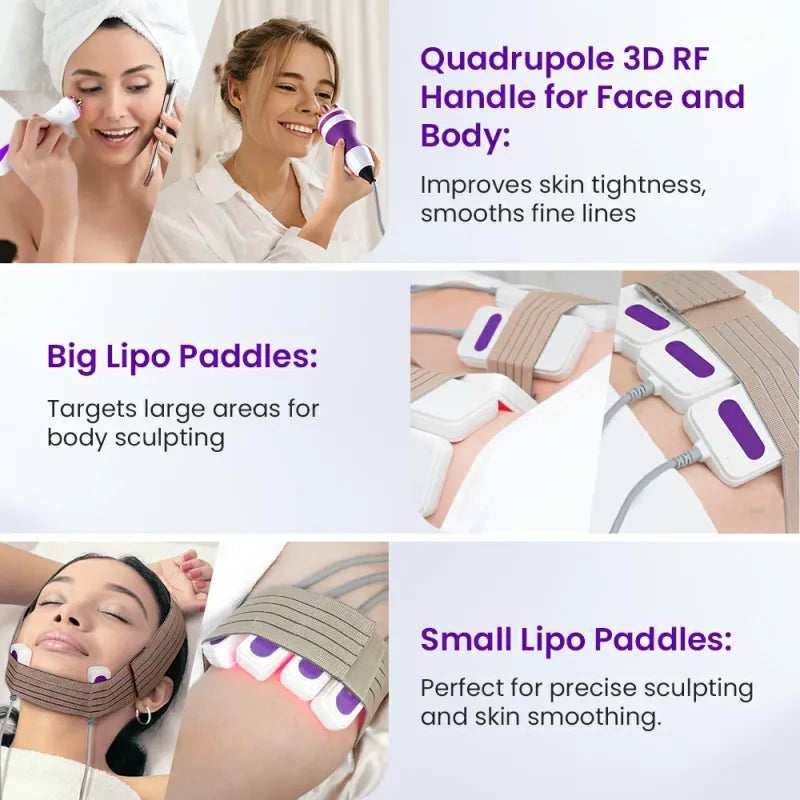 6-in-1 40K Ultrasonic Cavitation Machine for Body & Facial Treatments