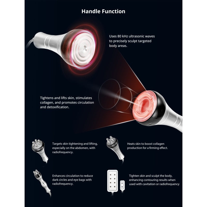 6-in-1 80K Cavitation & Vacuum RF Body Contouring Machine