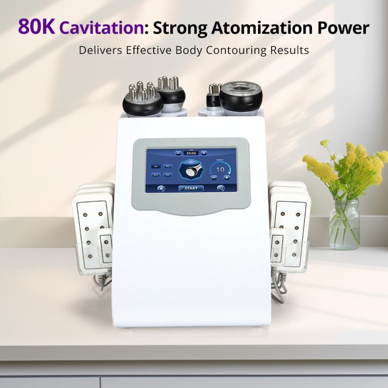 6-in-1 80K Cavitation & Vacuum RF Body Contouring Machine