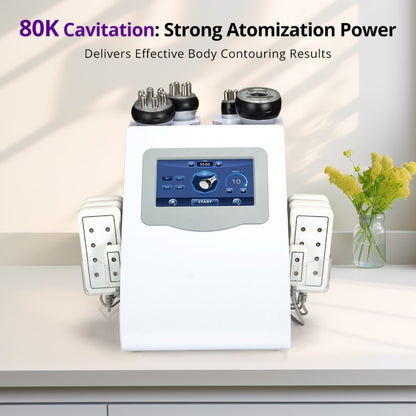 6-in-1 80K Cavitation & Vacuum RF Body Contouring Machine