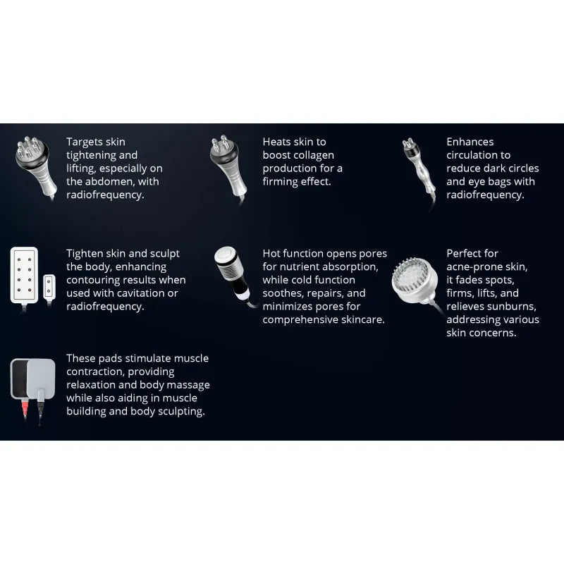 10 In 1 80k Cavitation Machine With RF Vacuum Laser Lipo Pads For Body Sculpting