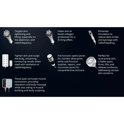 10 In 1 80k Cavitation Machine With RF Vacuum Laser Lipo Pads For Body Sculpting