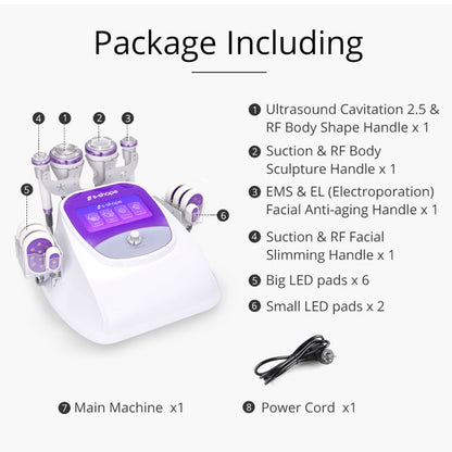6-in-1 30K S-Shape Cavitation Machine with 5mW Lipo Laser
