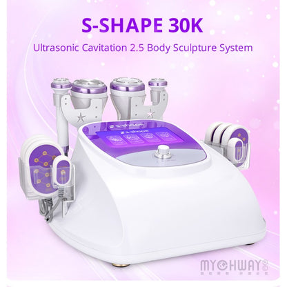 6-in-1 30K S-Shape Cavitation Machine with 5mW Lipo Laser