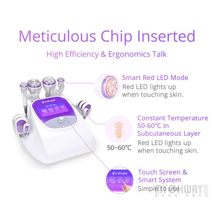 6-in-1 30K S-Shape Cavitation Machine with 5mW Lipo Laser