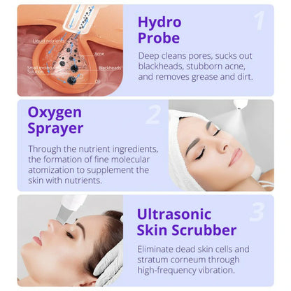 6-in-1 Hydro Dermabrasion Machine for Deep Cleansing & Skin Rejuvenation