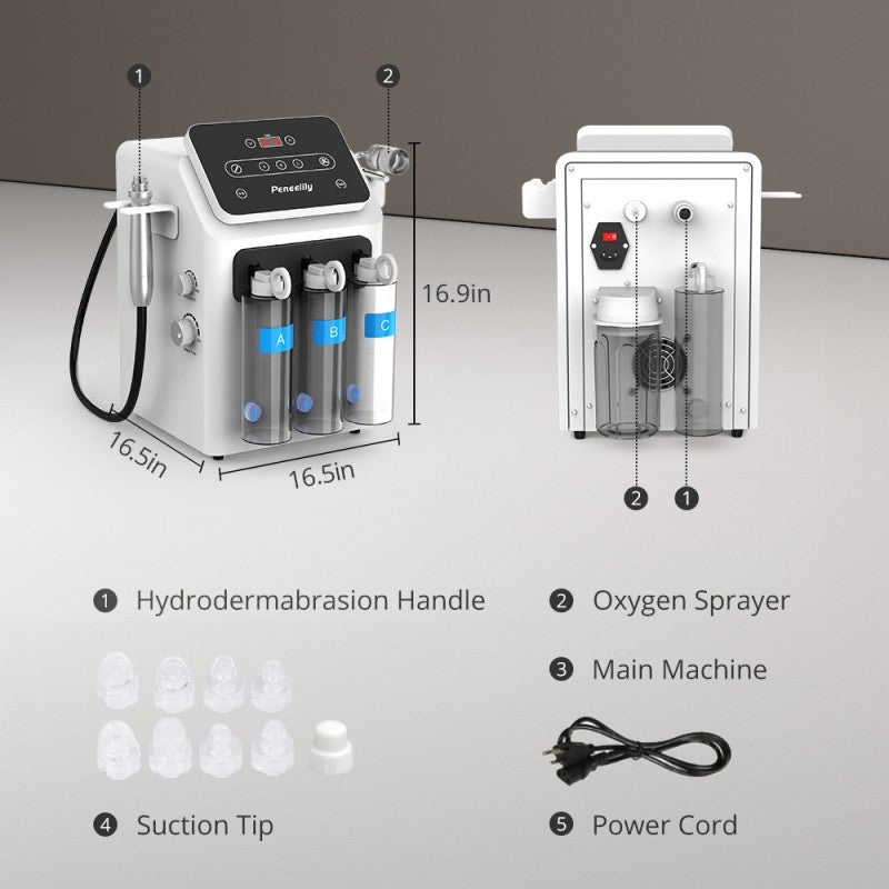 2-in-1 Hydrodermabrasion Machine for Deep Cleansing, Hydration, Pore Refinement
