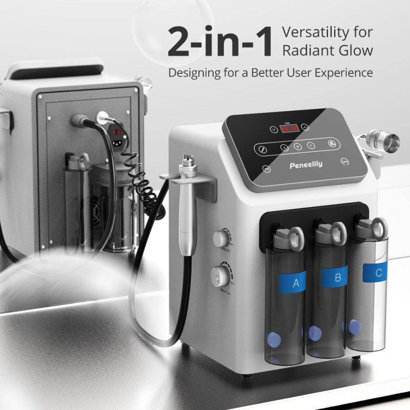 2-in-1 Hydrodermabrasion Machine for Deep Cleansing, Hydration, Pore Refinement