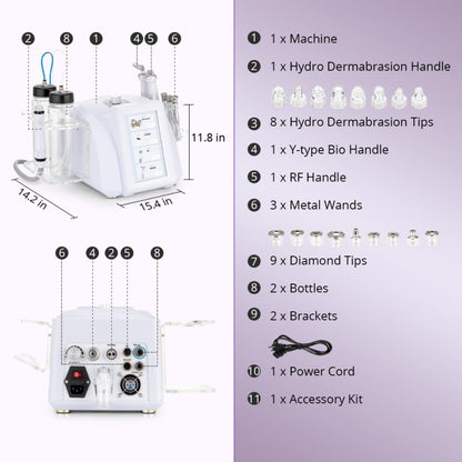 Hydro Diamond Dermabrasion & Water Peeling Facial Skin Care Machine